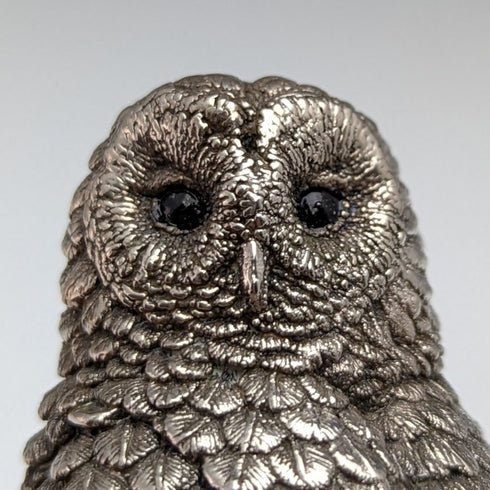 Sterling Silver Sculpture Owl Object 109g Height 7.5cm UK Country Artist Company